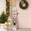 47" Large Nutcracker Christmas Porch Sign Pink Pastel Welcome Sign Christmas Porch Decor Tall Wooden Front Door Decor Gift for Xmas Holiday Farmhouse Outdoor Yard Home Patio Entryway