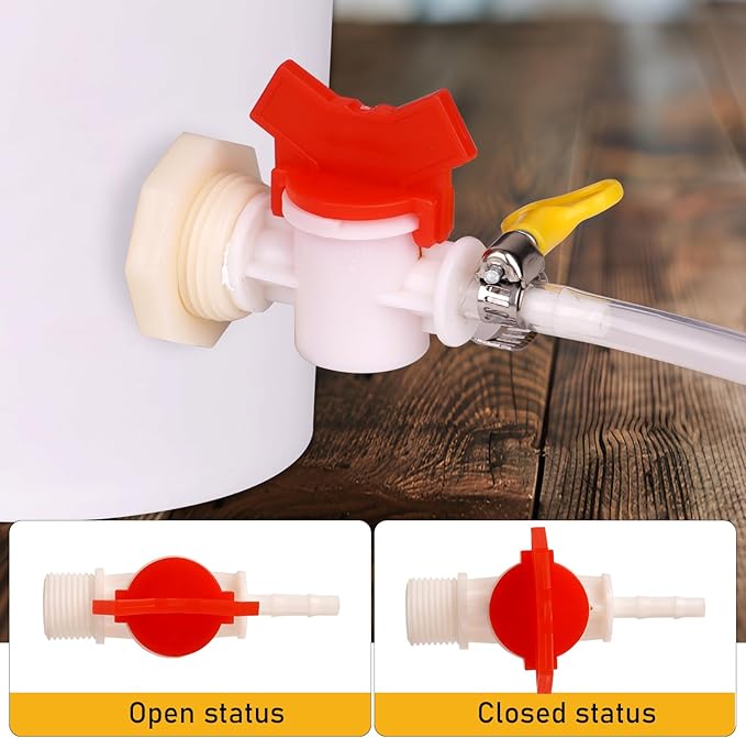 Rabbit Nipple Drinker Kit Automatic Rabbit Watering System Kit Include 12 Drinking Nipple, 23ft Hose, Hole Opener, Barb Valve Fitting to G1/2'' Connector (Blue, 12Pcs)