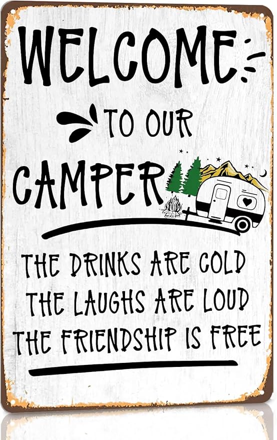 Camper Decor Rv Signs For Campers Camping Metal Signs Camping Accessories Camper Decorations For Inside Campers Gifts Campsite Decorations