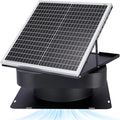 Solar Attic Fan 30W Controller-Free Auto Ventilates Up to 2800 Sq Ft, Solar Roof Vent with 5-Blade Alloy Fan & Adjustable Panel for Home, Garage