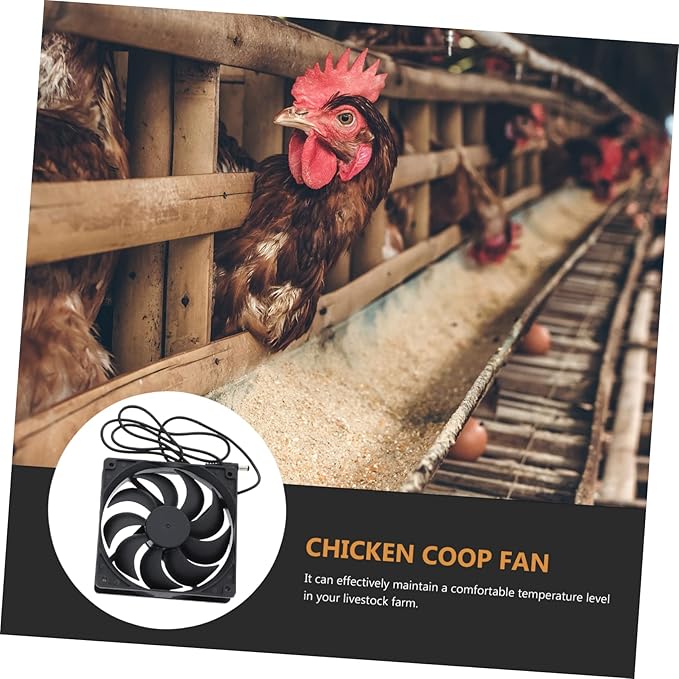 1Set Solar Powered Fan for Chicken Coop Small Fan for Pet House Greenhouse Rv Energy Saving Solar with Strong