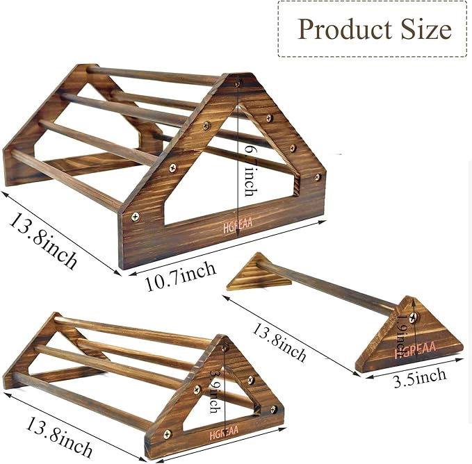 Chicken Perch 3 Pack Chick Toys Wooden Roosting Bar Chicken Coop Accessories for Brooder Training Perch for Baby Chick, Bird Parrot Easy to Assemble and Clean