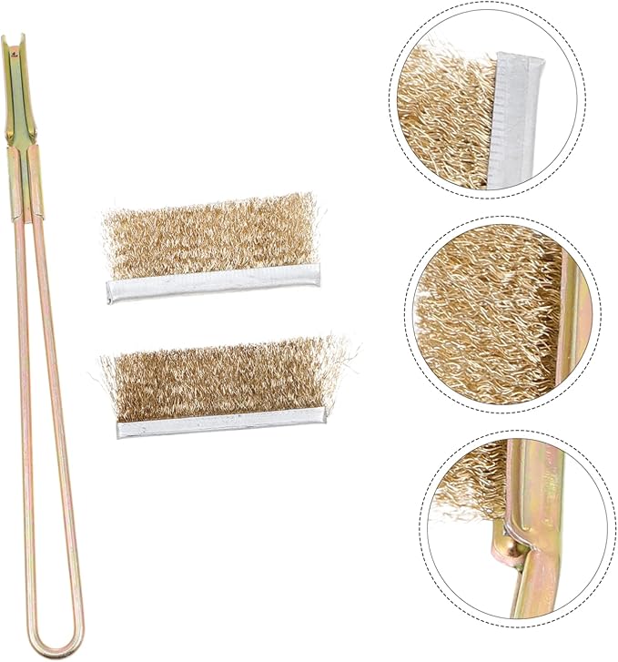 BESPORTBLE 1 Set Wire Brush Professional Birdcage Cleaning Tools Handle Cleaner Bird Cage Brushes Lint for Long Birdcage Brush Bird Cage Cleaning Bird Poop Pet Cleaning Kit Copper