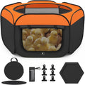 Chicken Brooder Box for Chicks, Pop-Up Chick Starter Kit Brooder Pen with Double Door Cover, Collapsible Large Baby Chicken Brooder for Indoor Outdoor Use, for Chicks, Ducks & Quail