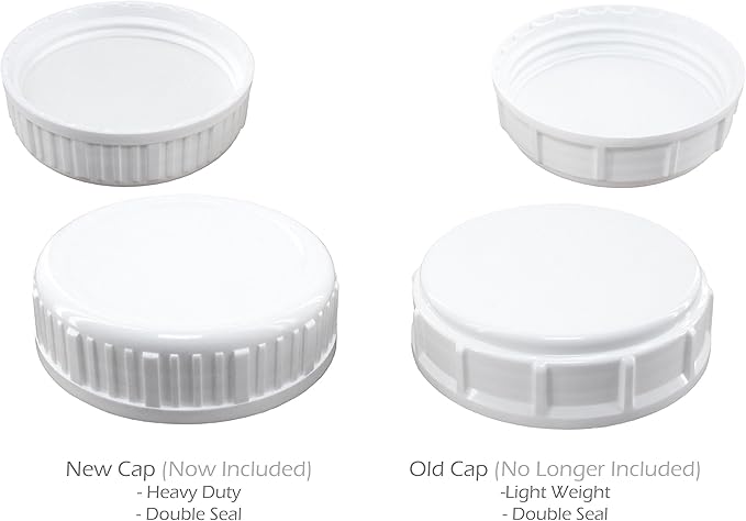 Natural 2.5 Gallon Plastic F-Style Jug, 6 Pack