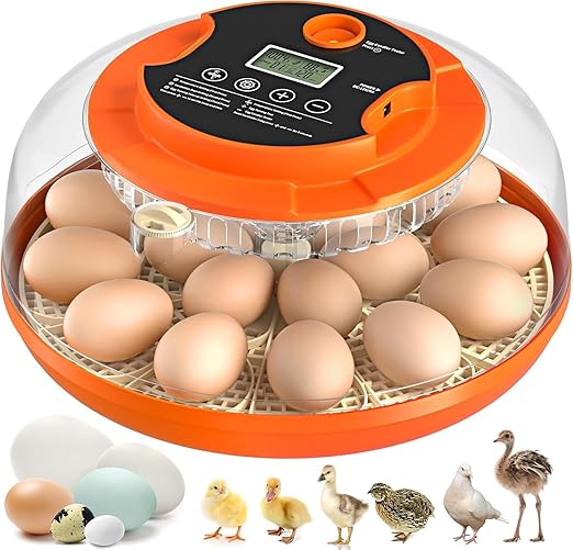 18 Egg Incubator with Automatic Egg Turning and Humidity Control, Eggs Incubators for Hatching Eggs Chicken Quail Ducks Goose Parrot for Home Classroom Lab Farm