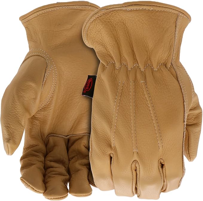 Boss Men's AquaArmor Durable Cowhide Leather Work Gloves