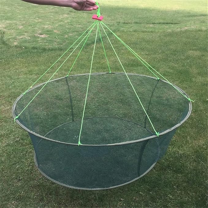 Foldable Fish Catching Net, Hand Cast Cage for Shrimp and Crab