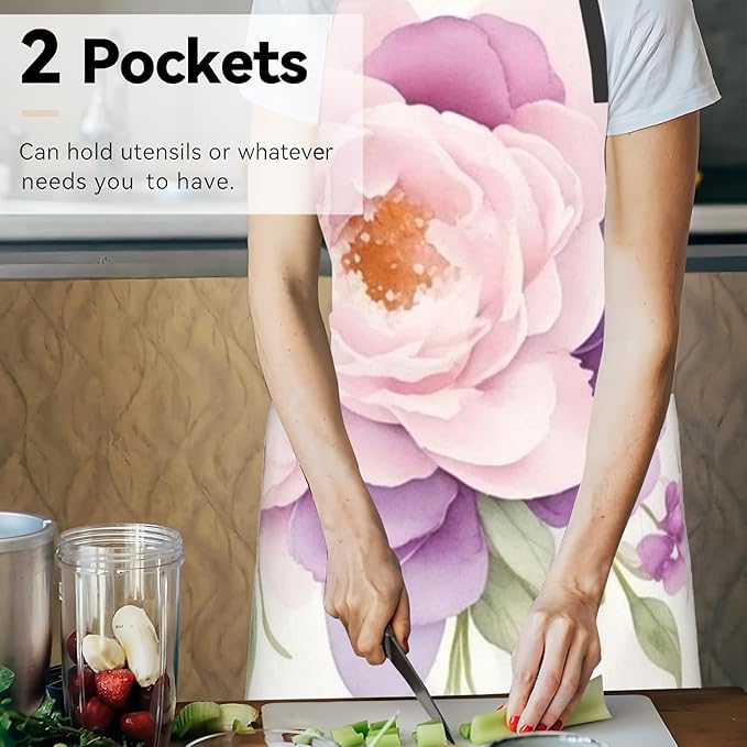 Farmhouse Donkey Apron,Adjustable Waterproof Oxford Fabric Kitchen Apron with 2 Pockets for Men and Women, Cooking, Baking, BBQ, Coffee Shop, Housewarming Gifts, 28x33 Inches