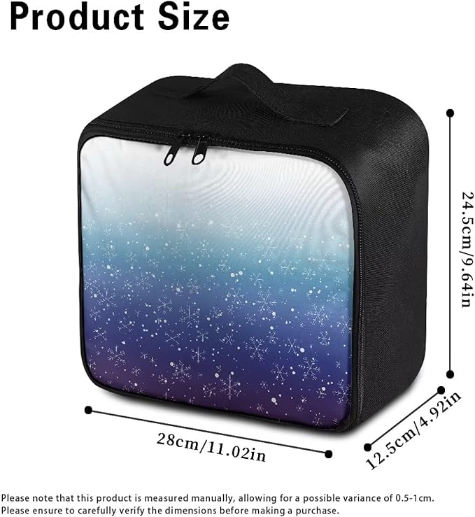 Rnyleeg Christmas First Aid Bags Empty First Aid Kit for Car First Responder Bag Empty Emergency Medicine Tote Bag Snowflake Blue White