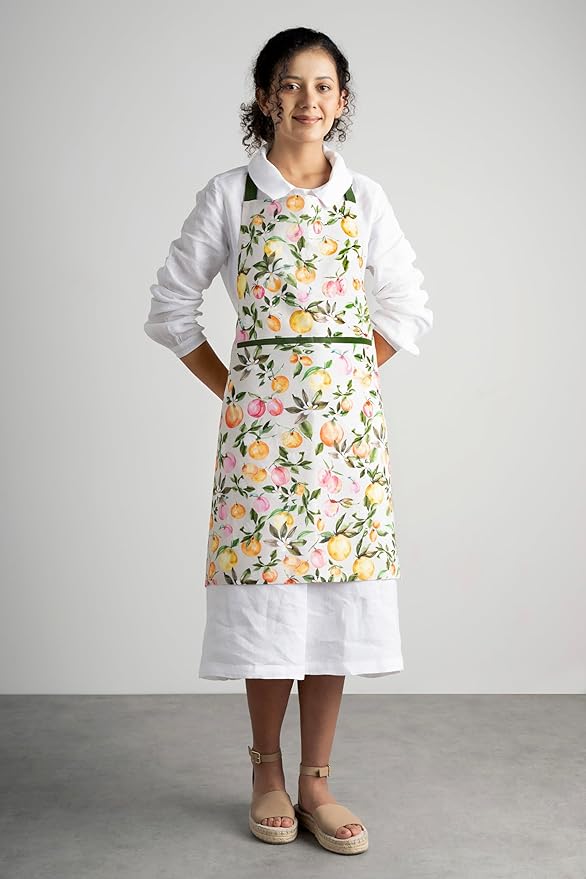 Maison d' Hermine 100% Cotton Apron for women with Pocket Kitchen Chef Apron for Men Cooking Easter Decorations