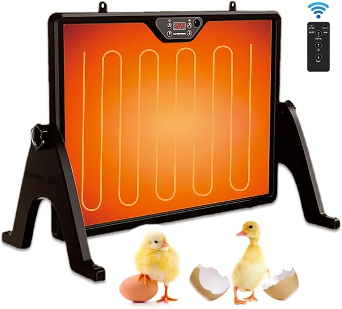 2025 Smart Chicken Coop Heater Coop Radiant Heat Panel Built-in Adaptive Temperature Sensor, Chicken Heater Inside Coop for Winter, Adaptable to Timer and Temp Controllers, ETL UL Compliant