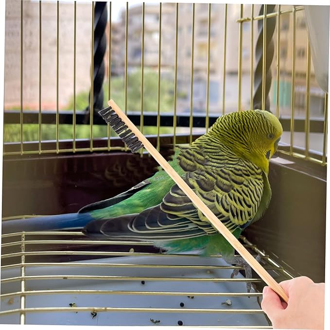 2pcs Bird Cage Cleaning Brush Set Droppings Cleaner Tool Essential for PET Birds Small Animals and Garden Cleaning