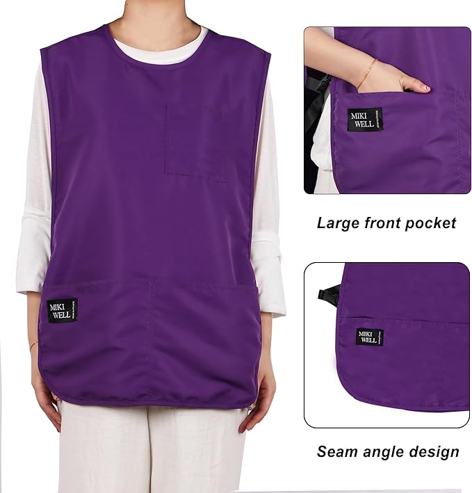 Waterproof Unisex Cobbler Apron with 4 Pockets Vest Style Ultralight Chef Waiter Work Overalls