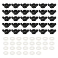 30 Sets Silicone Washers and Wing Nuts for Poultry Waterer Cups Chicken Water Nipples, Silicone O-Rings 16mm OD 8mm ID 2mm Thickness Seal Gasket (30 Sets, OD:16mm ID:8mm)