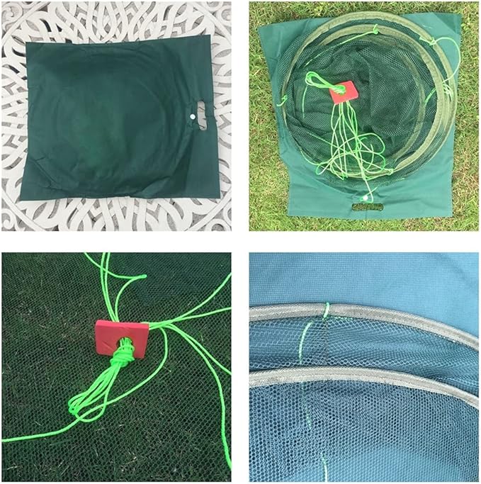 Foldable Fish Catching Net, Hand Cast Cage for Shrimp and Crab