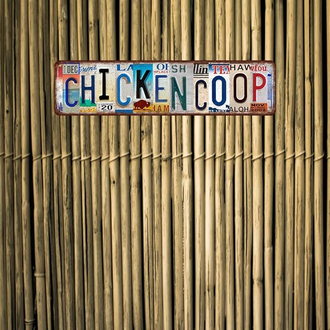 Chicken Coop Decor Chicken Coop Accessories Vintage Chicken Metal Tin Sign Funny Outdoor Farm Chicken Coop Signs Chicken Gifts For Chicken Lovers Chicken House Decor 16 X 4 Inches