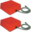 Farm Innovators 1.25 Gallon 60 Watt Electric Heated Pet Water Bowl with Thermostatic Control and Anti Chew Cord Protector, Red (2 Pack)
