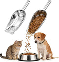 BABORUI Dog Food Scoop Stainless Steel with 1, 3/4, 1/2, 1/4 Cup Measurement, Pet Food Measuring Scoop for Dry and Wet Pet Food, Daily Metal Precision Feeding Tool for Dogs Cats