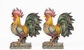 Farmhouse Decor, Decorative Roosters, Bookends, 2 Piece Set, Handcrafted, Chicken Lover Best Gift, Made in USA