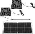 16W Solar Panel Cooling Fan Set Monocrystalline Silicon for Pet House Chicken Coops and Greenhouse Ventilation Energy Efficient Cooling