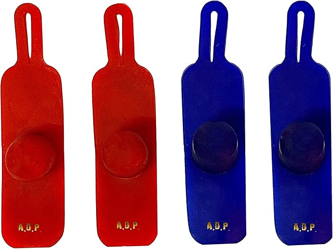 A.D.P. R4 Chicken Supplies Spur & Leg Protect Red Blue 2 Pair, Chicken Mitt Safety Poultry Hen Botas para GALLOS BREEDING, Best Rubber