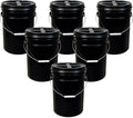 ePackageSupply Premium 5 Gallon Food Grade Plastic Pail with Gamma Seal Lid | Made in USA | BPA-Free | Heavy-Duty 90 Mil | Airtight Stackable Container, 6 Count