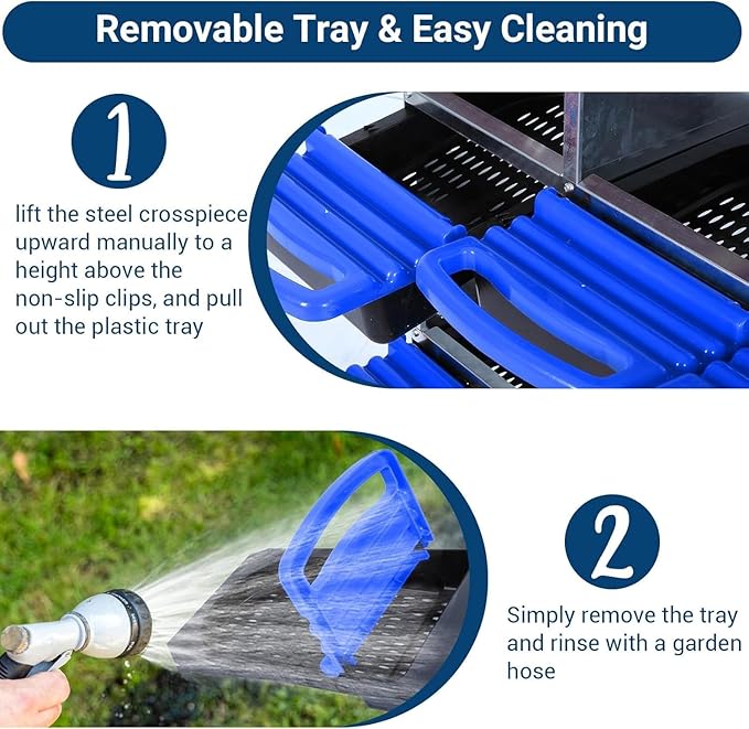 Chicken Nesting Box, 10 Hole 2 Layer Hen Nest Boxes with Legs, Roll-Away Egg Collection System with Ventilation Holes，Rustproof Plastic Tray & Keyhole Mounting, Chicken Laying Box