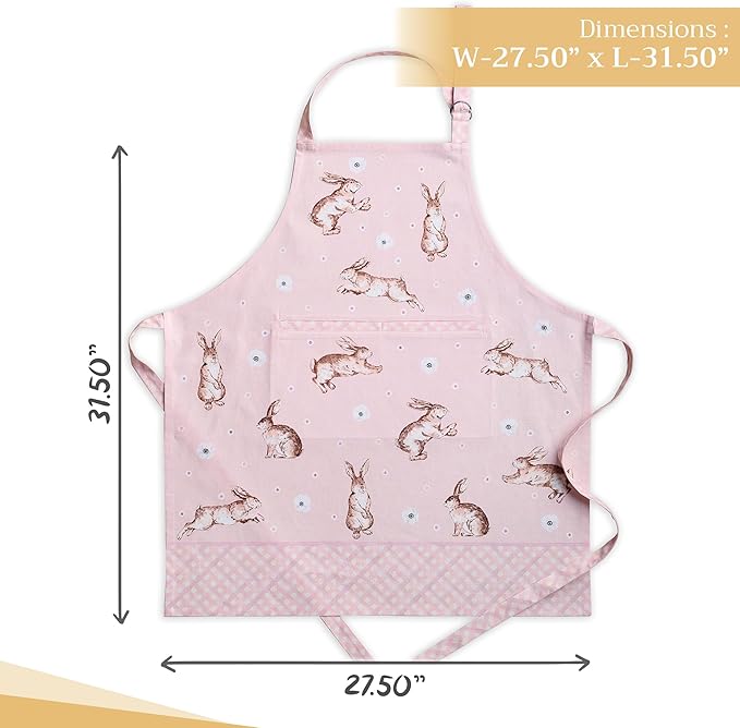 Maison d' Hermine 100% Cotton Apron for women with Pocket Kitchen Chef Apron for Men Cooking Easter Decorations