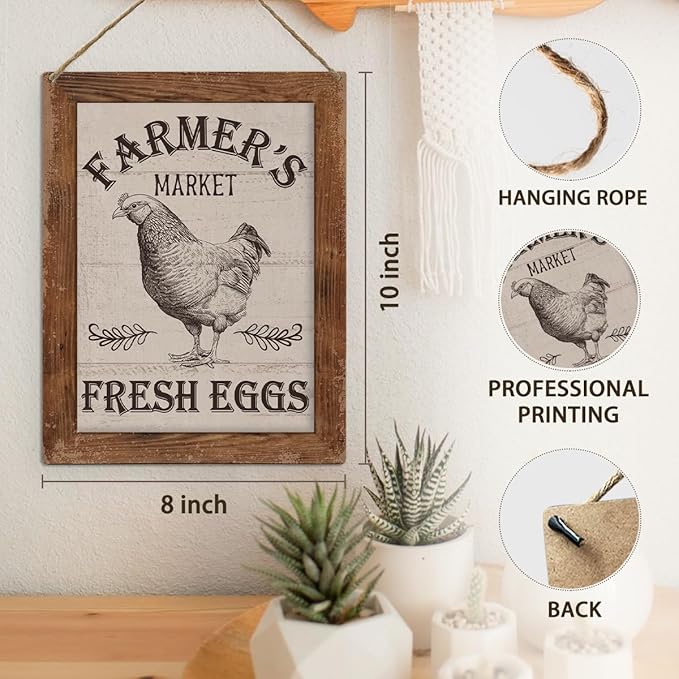 FLVGE 047-QJ-mgp-farmhouse Sign, 10*7.8 IN