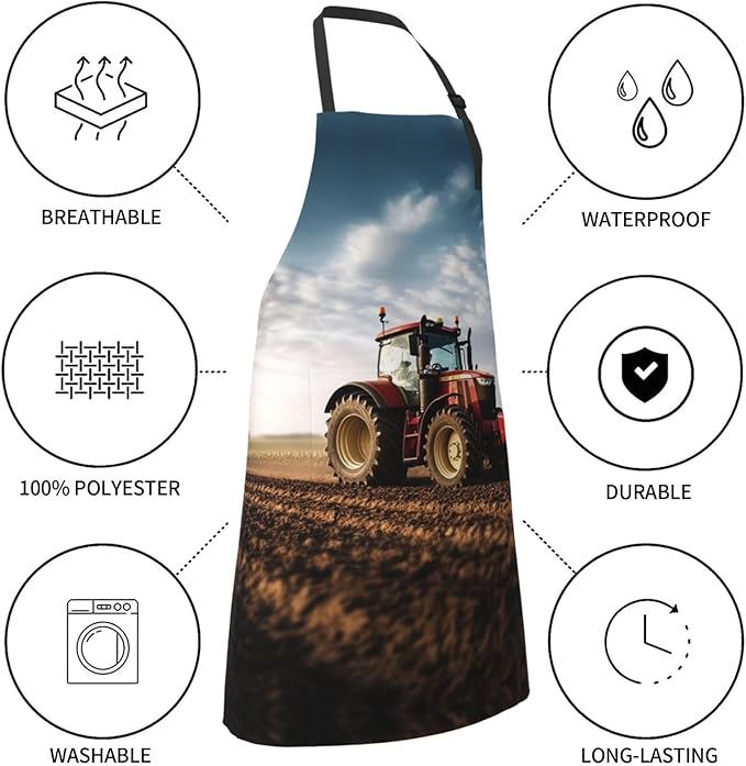 Kitchen Aprons for Men Women Waterproof Apron with 2 Pockets Whale Tail Apron Adjustable Bib Aprons