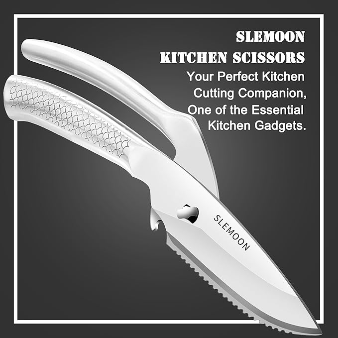 Heavy Duty Poultry Shears for Food, 3CR14 All-steel Forged Multi-function Detachable Kitchen Shears for Spatchcock Turkey,Chicken,Salad,Dishwasher Safe Anti-Slip Kitchen Gadgets