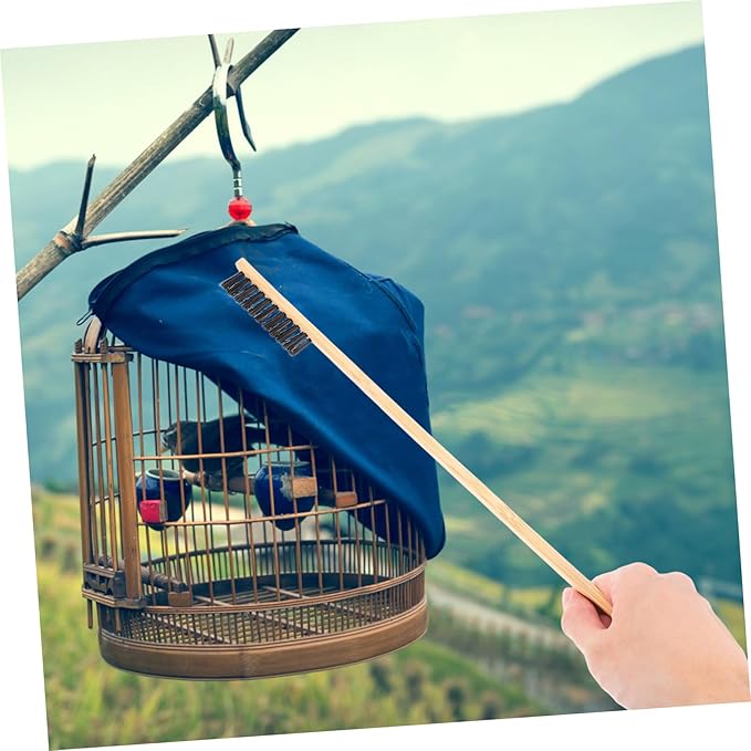 Sosoport 2pcs Bird Cage Cleaning Brush Set Pet Bird Cage Cleaner Small Animal Enclosure Tools Garden Shovel Reptile Hedgehog Accessories Pet Supplies