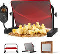 Chick Heat Plate, 15" x 10"Large Brooder Heating Plate for Poultry, Safe Chicken Brooder Heater, Chick Warmer, 60W, 3 Levels, Fast & Even Heating, 3 Adjustable Height/Angle, Energy-Saving
