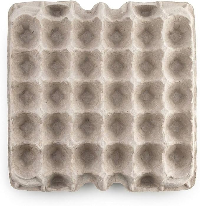 150-Pack Cardboard Egg Trays, Holds 30 Eggs - Made in USA Eco-Friendly Paper Pulp Egg Cartons for Storage, Organization and Farm Fresh Eggs (150)