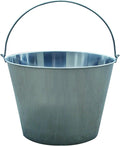 Little Giant® Stainless Steel Dairy Pail | Galvanized Metal Utility Bucket with Handle for Gardening & Farming | Cow Pail | 20 Quart
