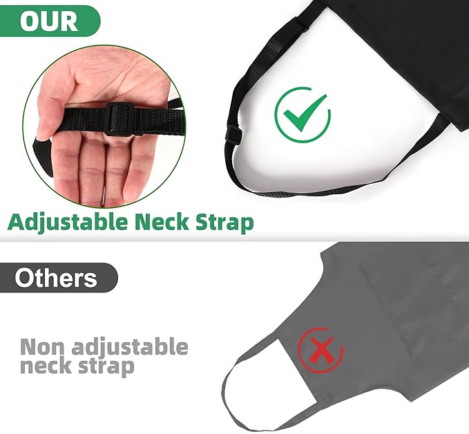 Heavy Duty Waterproof Apron - for Unisex Adult, Ultra Lightweight, Chemical Resistant Industrial Work Apron