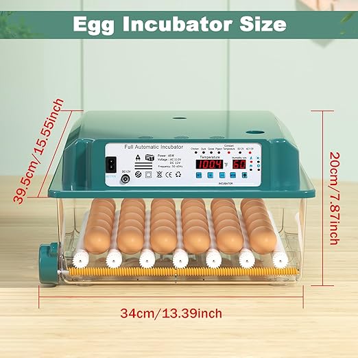 36 Eggs Incubators for Hatching Eggs,Egg Incubator with 4 Automatic Incubate Mode,Chicken Incubator with Automatic Egg Turning Humidity Monitoring,Poultry Egg Incubator with Egg Candle