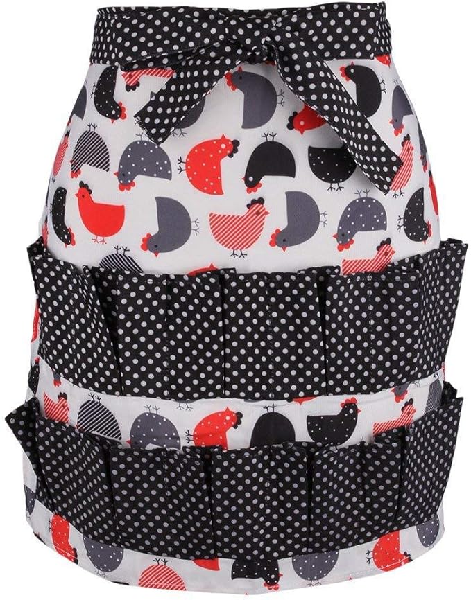 Sefiron Chicken Egg Collecting Apron,12 Deep Pockets for Hense,Duck,Goose Eggs