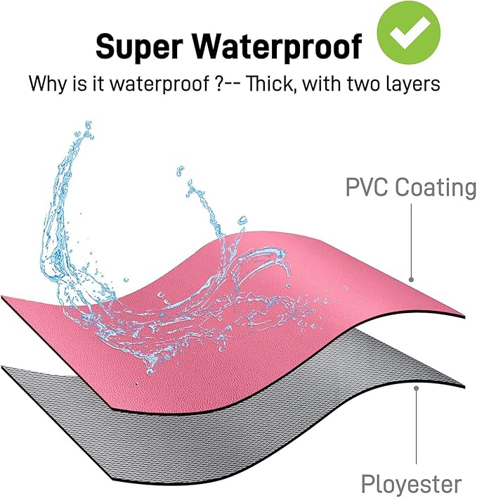 Waterproof Apron with Comfortable Adjustable Bib Rubber Vinyl Dishwasher Heavy Duty Apron for Men Women Dishwashing