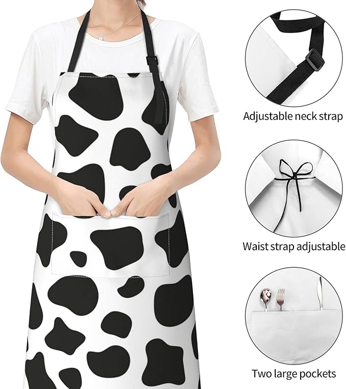 Perinsto Waterproof Apron With 2 Pockets Kitchen Chef Aprons Bibs For Cooking Baking Painting Gardening Grooming