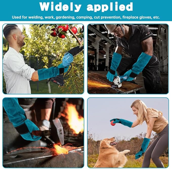 Animal Handling Gloves, Bite Proof Cat Gloves, Pet Leather Glove Cat Scratch with Pet Comb, Multipurpose for Rose Pruning, Gardening, Pets Grooming