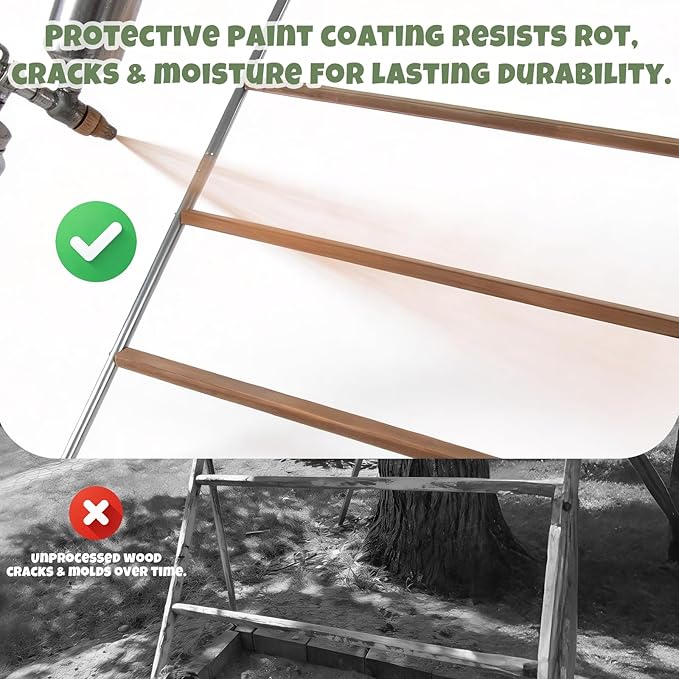 Square Chicken Roosting Perch-Water-Based Pating, Chickens Perch for Coop Perfect for Backyard Poultry, Easy to Assemble&Clean 57" L x 40" W