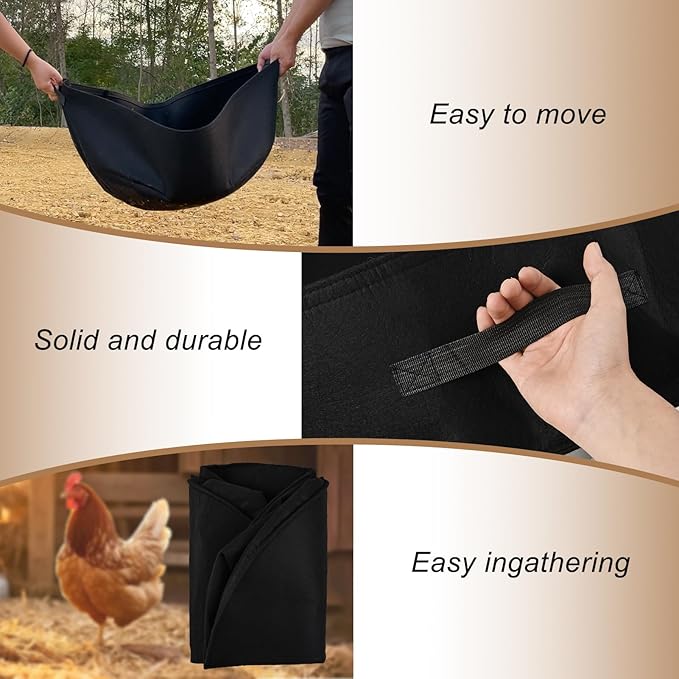 Chicken Dust Bath Tub Chicken Coop Cleaner Containe Essential Chicken Coop Accessory (2 Pack)