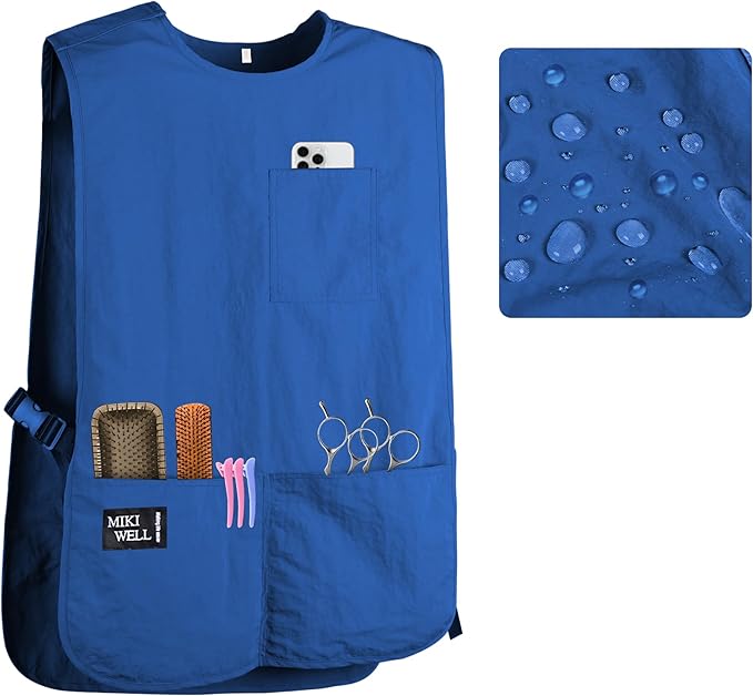 Waterproof Unisex Cobbler Apron with 4 Pockets Vest Style Ultralight Chef Waiter Work Overalls