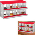Metal Nesting Boxes for Chickens-8 Compartment Chicken Nesting Box for Laying Eggs, Wall Mountable Roll Away Laying Boxes for Hens and Chicken Coop