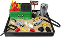Dumpster Fire Zen Garden for Desk, Funny Mini Desktop Zen Sand Garden Kit, Funny Office Desk Accessory Stress Relief Gifts for Coworkers, Bosses, Friends, Birthday