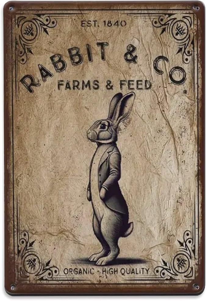 Farm & Feed Tin Sign Vintage Metal Sign Indoor/Outdoor Wall Decor Metal Poster 8x12 Inch