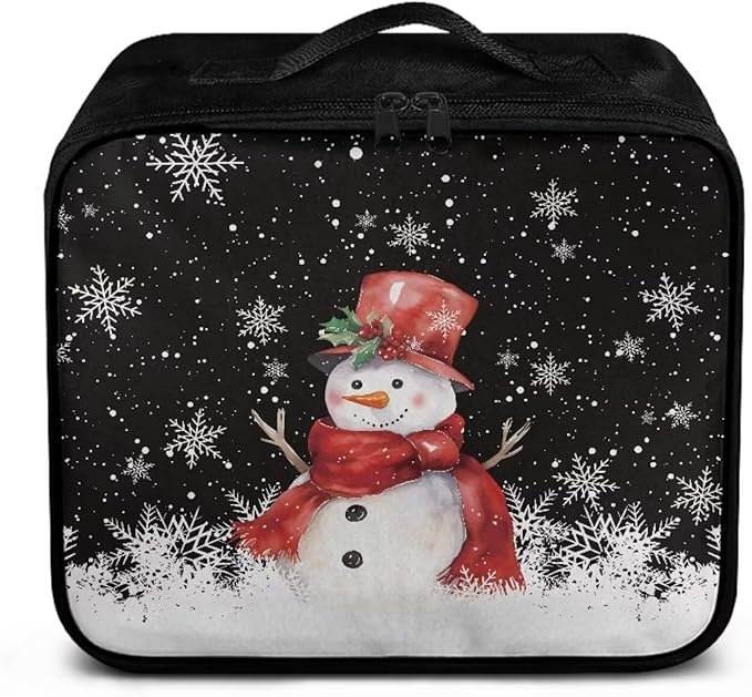 Rnyleeg Snowman First Aid Kit Bag Empty Christmas First Aid Kit for Home Medical Trauma Bag Portable Compact Trauma Medical Kits