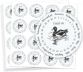 320 Pcs Duck Egg Laid on Stickers, 2 Inch Round Farm Fresh Eggs Sticker Round Eggs Stickers PET Adhesive Egg Packaging Sticker for Box Container Carton Farm Supplies